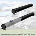 Touri Upgraded RV Adjustable EZ Hose Carrier TR5094BK with Door Cap and Mounting Screws, 50''-94'', Black, 3 Mounting Tabs Included