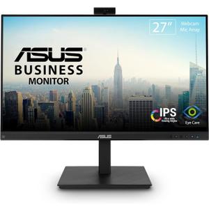 ASUS 27 1080P Video Conference Monitor (BE279QSK) - Full HD, IPS, Built-in Adjustable 2MP Webcam, Mic Array, Speakers, Eye Care, Wall Mountable, Frameless, HDMI, DisplayPort, VGA, Height Adjustable