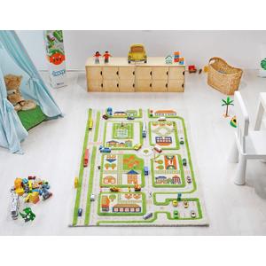 IVI 3D Play Rugs, Traffic Green, 39 x 59 inches, 3'3" x 4'11"