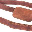 Leather Adjustable Padded Replacement Shoulder Strap with Metal Swivel Hooks Perfect Match for Messenger, Laptop, Camera, Duffel, Handbags