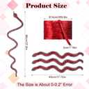 FineCheer 5 Pcs Glitter Rhinestone and Sequin Red Snake Patch Applique Decoration Ribbon Set with Elastic Sequin Ribbon Trimming for Clothing Decoration Sewing Dress Headband DIY Clothing Accessories