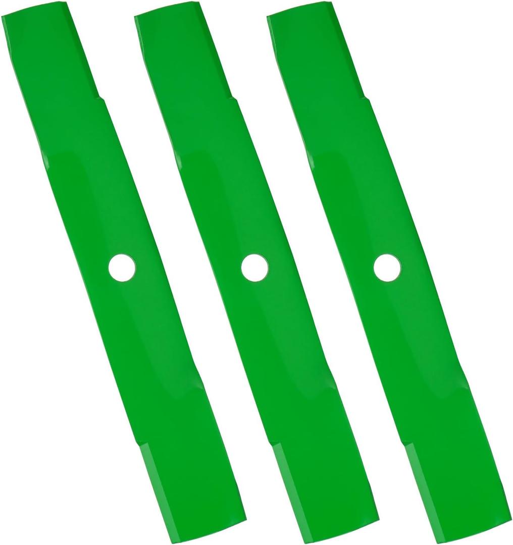 Lawn Mower High Lift Blades with 48 inch Deck Fits for M145476 M127500 M127673 for John Deere GX325 GX335 GX345 LT180 LT190 LX280 X370 X380 X384, 3 PCS
