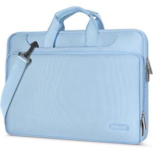 MOSISO 360 Protective Laptop Bag 15.6 inch, 15-16 inch Computer Bag Compatible with MacBook Air 15 inch/Pro 16 inch, HP,Dell,Lenovo,Asus,Notebook, Laptop Carrying Case with Strap&Handle, Airy Blue