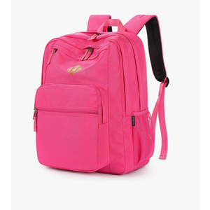 ZORFIN 26L Backpack for School, College, and Travel: Water Resistant Bookbag with 8 Compartments - Hotpink