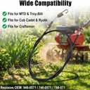 946-0571 9460571 Forward Drive Engagement Cable, Fit for MTD Troy-Bilt Cub Cadet Ryobi Craftsman Tiller, Replaces 746-0571 746-571, Rototiller Clutch Engagement Control Cable with Extension Spring