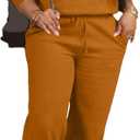 Tbahhir Womens Tracksuits 2 Piece Outfits Lounge Sets Long Sleeve Pullovers and Joggers Pants with Pockets (Large, Brown)