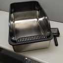 Stainless Steel Cat Litter Box, Extra Large XL Odor Free Metal Litter Box with High Sides Lid, Open Top Litter Pan Include Scoop Easy Cleaning Anti-Scratch Kitty Cat Box Anti-Urine Leakage, Non-Sticky