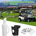 10L0L Universal Golf Cart Sand Bottle with Holder for Yamaha, EZGO, Club Car, Divot Filler Sand Seed Container Dispenser - 1 Pack