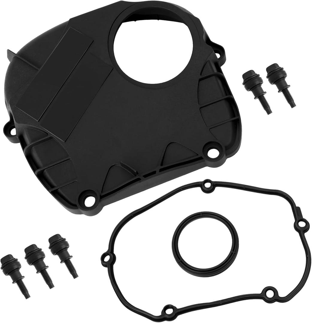 Engine Upper Timing Chain Cover with Gasket Compatible with VW Tiguan Beetle CC Eos Golf GTI Jetta Passat, Audi A3 A4 A5 A6 TT Replaces# 06H103269C 06H103269H