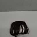 NAYOO Clip in Bangs - 100% Human Hair Wispy Bangs Clip in Hair Extensions, Brown Black Air Bangs Fringe with Temples Hairpieces for Women Curved Bangs for Daily Wear