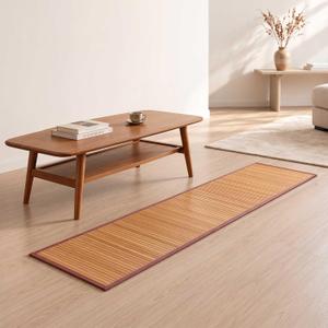 Nuanchu 28 x 79 Inch Extra Large Bamboo Floor Mat, Non-Slip Bath Mat