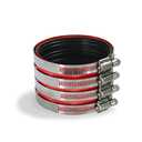 Supply Giant 37622CS No-Hub Coupling Heavy Duty Colored Shield, 4 inch, Red, Pack of 3