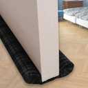 VISEMAN 36 Inch Under Door Stopper - Noise Blocker & Draft Stopper - Machine-Washable Checker Ink Cloth