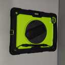 SEYMAC stock Case for iPad Pro 13-inch M5-M4 2025-2024, Shockproof Heavy Duty Case with Screen Protector, Pencil Holder, Rotating Stand, Hand Strap, Shoulder Strap, Green