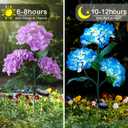 Aolyty Solar Garden Lights Outdoor, Solar Hydrangea Lights IP65 Waterproof LED Flowers Stake Lights 2 Pack for Garden Pathway Patio Backyard Landscape Decorative (White)