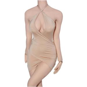 1/6 Ratio of Women's ClothingBanquet Spaghetti Strap Dress, Beige