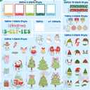 155Pcs Christmas Selfie Bulletin Board Decoration Set, Christmas Headwear Paper Cutouts DIY Photo Craft Cutouts Bulletin Board Border Trim, Classroom Chalkboard Supplies Wall Door Decor