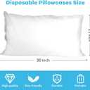 Disposable Pillowcases, 50PCS Disposable Pillow Case Covers, Soft Non-Woven Fabric Disposable Pillow Cases for Medical, Hospital, Hotels, SPA Tattoo Lash Pillow Covers, White, 21 in x 30 in, 21x30inch