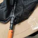 KastKing Brutus Folding Landing Net with Boat Hook, Foldable, Extendable, Lightweight & Strong, Multi-Functional Built-in Boat Hook, Non-Slip & Bright Orange TPR Handle, Two Nets Options