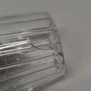 Sizikato 15 Oz Clear Striped Glass Bedside Night Water Carafe with Tumbler Glass. (Stripes)