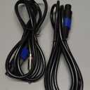 2Pack 6 ft Speakon to 1/4" Male Speaker Cables, Professional 12 Gauge AWG Wire Audio Amplifier Connection Cord, DJ/PA Speaker Cable Wire with Twist Lock.