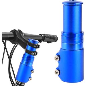 Bike Stem Riser, Adjustable Bicycle Handlebar Extender, 28.6mm Bike Fork Aluminum, Increases Bar Height Up to 4.8" for Mountain Bike, Road Bike, MTB, BMX, Cycling（Blue）
