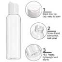 Bekith 30 Pack 4oz Travel Bottles for Toiletries, Empty Small Plastic Squeeze Bottles with Disc Top Flip Cap, Clear Refillable Travel Size Containers For Shampoo, Lotions, Liquid Body Soap, Creams
