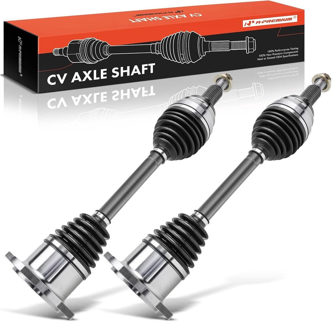 A-Premium Pair (2) Front CV Axle Shaft Assembly Compatible with Chevy Silverado 1500 07-20 Tahoe Suburban, GMC Sierra 1500 07-20 Yukon, Cadillac Escalade 07-20, 4x4 models, Driver and Passenger side