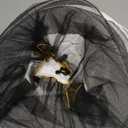 Unittype 22 Pcs Halloween Beekeeper Costume Set Including 2 Bee Keeper Hat and Veil, 10 Wool Felt Bee, 10 Round Double Sided Tape Beekeeper Helmet Bug Insect Hats with Netting for Men Women Adult