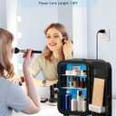 Small Mini Fridge, 18L Portable Tiny Fridge for Skincare, 120V/12V Makeup Refrigerator Mini, Thermoelectric Cooler & Warmer for Drinks, Food, Cosmetics for Office/Dorm/Car/Travel, Black