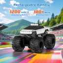 Amphibious Remote Control Car, 1:18 Monster Truck Toys for Boys RC Cars, 2.4 GHz Waterproof RC Trucks, 4WD All Terrain Off-Road Pickup, Kids Christmas Birthday Gifts Present Boys Girls Toys Ages 6+ (Silver)