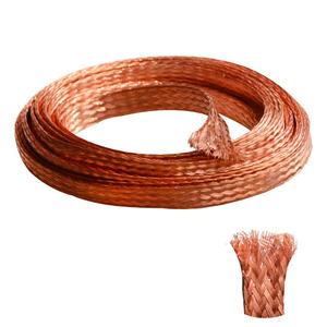 QuQuyi Copper Braided Ground Strap, 9.84ft x 4/5" Flat Tinned Copper Wire - Expandable Metal Sheath for Grounding, Shielding & Signal Cable, 12mm Flexible Bonding Connector