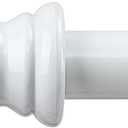 White Curtain Rods for Windows 66 to 120 - 1 Inch Heavy Duty Blackout Curtain Rod Set,Adjustable Farmhouse Drapery Rods with Brackets