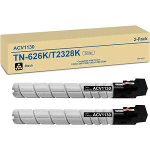 TN626K TN328K TN628K ACV1130 High Yield Toner Cartridge Replacement for Konica Minolta TN626 TN328 TN628 Black Toner Cartridge for Bizhub C450i C550i C650i C300i C250i Printer (ACV1130, 2-Pack)