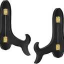 Uxcell 2pcs 7" Easel Plate Holder, Wooden Folding Display Stand Black for Decorative Picture Frame