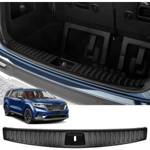Interior Rear Bumper Protector Compatible with Kia Carnival 2022-2025 2026 Accessories ABS Material Black Rear Bumper Guard Trunk Sill Protector