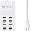 100W USB Charger Station Block Multiport Charger Hub with Fast Charging Wall Charger for Multiple Devices USB Charging Port Compatible with Cell iPhone Android Smartphone Smart Watch