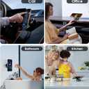 Latest Magnetic Car Phone Holder Ultra Vacuum Suction Cup Phone Mount Magnetic Car Mount Cell Phone Holder for Your Car Accessories for iPhone 15 14 13 12 Android (Black)