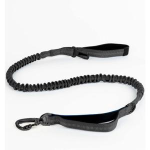 Black Elastic Dog Leash, Heavy-Duty Dog Leash with Shock-Absorbing Function, car seat Belt Buckle Included, 2 Padded Handle Training Leads to Enhance The Safety and Comfort of Your Dog.