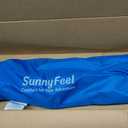 SUNNYFEEL Beach Chairs for Adults, High Back Folding Camping Chairs, Blue