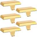 Palonu 6 Pcs Christmas Gold Stocking Holders, Heavy Duty Mantle Hangers with Non-Slip Pad, Weighted Stocking Hooks Christmas Ornaments for Xmas Holiday Fireplace Shelf Window Decoration