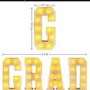 3ft Grad Letters Kit 2025 Numbers for Graduation Decorations, Large LED Marquee Light Up Letters, Class of 2025 Ornaments Sign for Kindergarten High School Party Supplies Dcor (Grad-White)