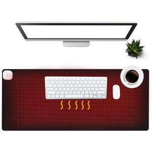 Warm Desk Pad, Office Desk Mat,3 Speeds Touch Control Warm Big Mouse Pad, 31" x 13" Extended Edition Gaming Mouse Pad, Foot Warmer Pad (Black)