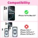 2 x Tieuwant for iPhone 16 Pro Max Case Wallet, Built-in Mirror, Card Holder, Slide Camera Cover, Kickstand, Ultra Thin & Comfortable, Rugged Heavy Duty Girls Women Protective iPhone 16 Case,Rosepink