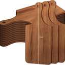 Zubebe 12 Pcs Bulk Wood Cutting Board with Handle Cutting Board for Laser Engraving, 11" x 5" Acacia Serving Trays Charcuterie Trays for Customized Wedding Housewarming Mom Christmas Gift Party Favor