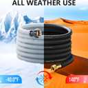 Garden Hose 5/8" x 25ft Brass Rubber Heavy Duty Water Hose 600 PSI Burst Pressure, Durable Flexible Hose for Yard, Car Wash, Pets Black