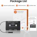 Mersoco Car Audio Bluetooth Wireless Cassette Receiver, Tape Player MP3 Bluetooth 5.0 Cassette Aux Adapter, Hands-Free Calling, Stereo Two-Channel,Black