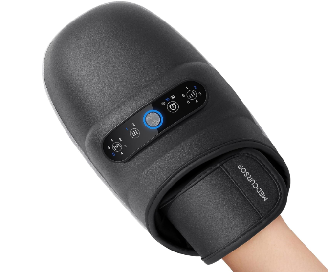 Medcursor Hand Massager  Hand Massager with Heat and Compression for Carpal Tunnel and Stiff Joints, Pain Relief from Wrist to Palm and Finger, Gifts for Women Men (Rechargeable)