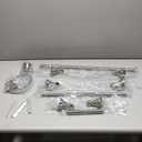 Amazon Basics 5 Piece, Satin Nickel AB-BR817-SN Bathroom Hardware Set, Variety Pack