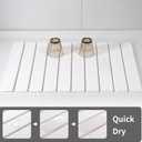 Dish Drying Mat For Kitchen Counter Diatomaceous Earth Quick Dry Mat 23.6*15.4 Inch Fast Drying Bathroom Mat Black